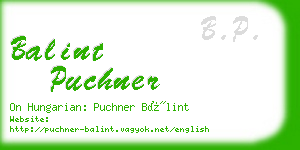 balint puchner business card